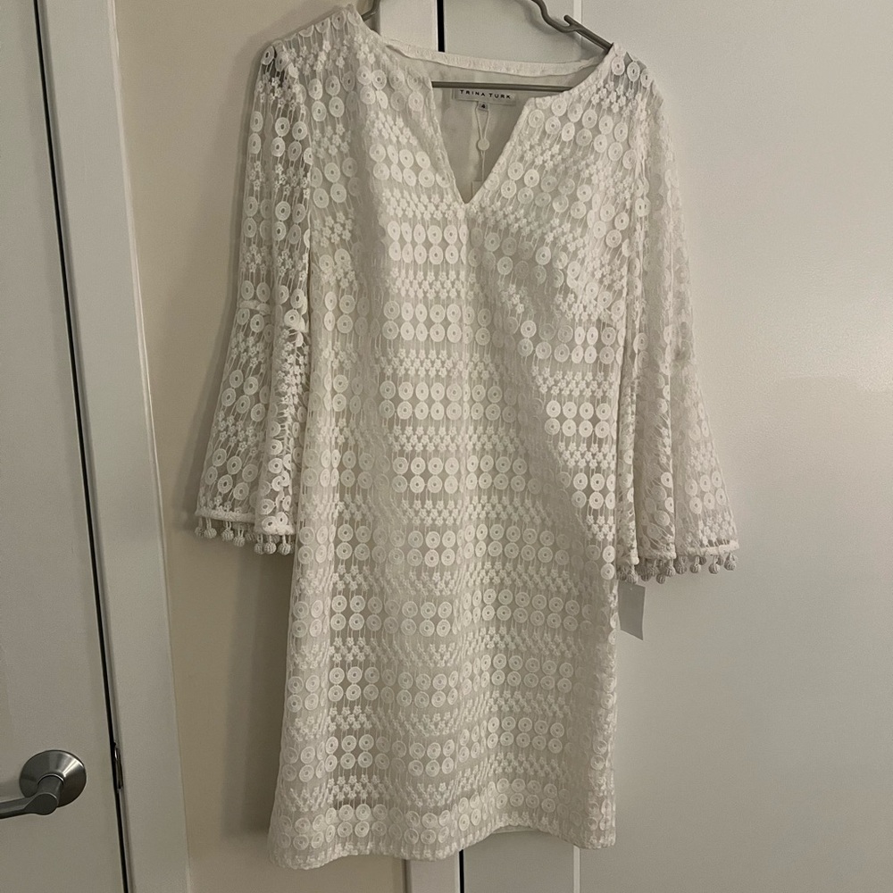 Trina Turk Beaded Midi Dress, Size 4 NWT